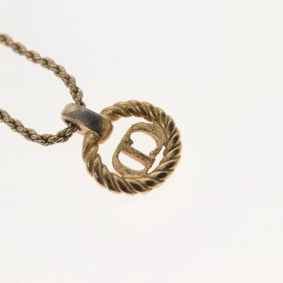 Christian Dior Necklace Metal Gold Tone Auth 142058 - Picture 11 of 16